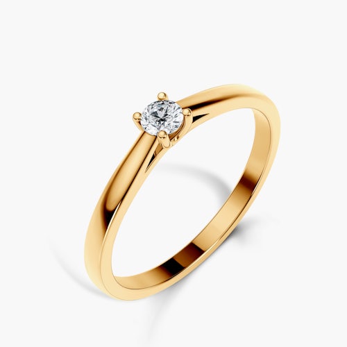 Pierścionek zaręczynowy SAVICKI: złoty, diament